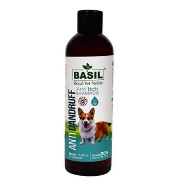Basil Anti Dandruff and Anti Itch Shampoo for Pets, 250ml
