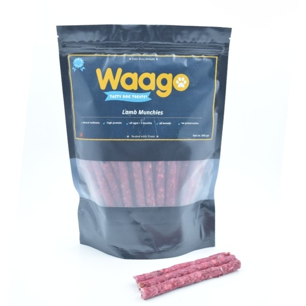 Waago Nutritional Dog Chew Lamb Munchies 500 gm