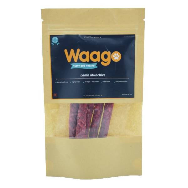Waago Nutritional Dog Chew Lamb Munchies 50 gm
