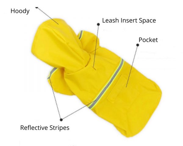 Reflective Dog Raincoat – 3Xl, (50.5cm x 60cm x 60cm),Orange