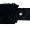 Waago Polyester Collar With Fur for Dog (72cm), Black