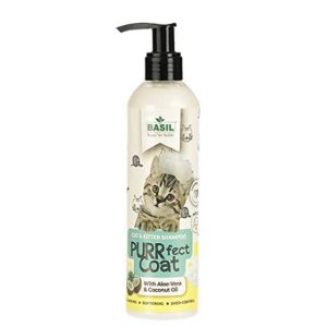 Basil PURRfect Coat with Aloe-Vera and Coconut Oil Shampoo for Cat and Kitten, 300 ml