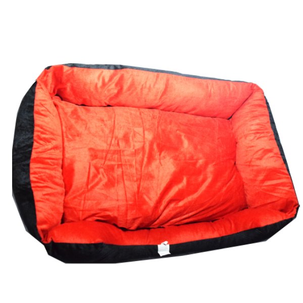 Waago Soft Bed for Pet Pearl Red and Black- Large Size (21 x 32 inch)