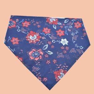 Waago Blue Flower Print Bandana For Your Cute Dog ( Medium and Large Dog) 23/11 inches