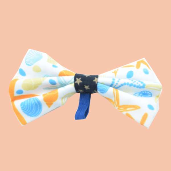 Waago Dog Bow Tie in Marine Print, (Size-5.5 / 3 inches)