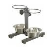 SmartyPet Stainless Steel Bowl With Adjustable Stand, Tiny (Width-16cm x Depth-6cm)