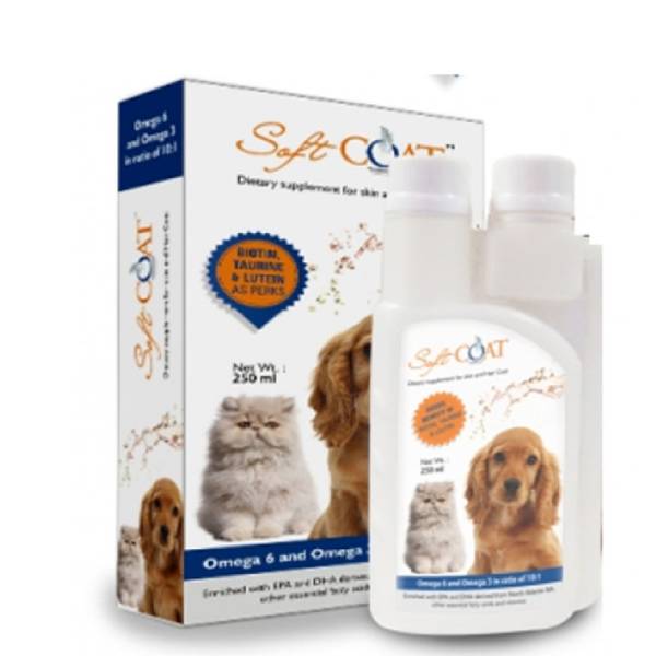 Vetina Soft Coat Supplement for Skin and Hair For Dogs and Cats, 250ml