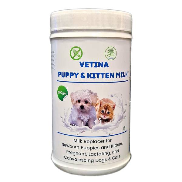 Vetina Milk Powder For Newborn Puppy and Kitten, 200gm