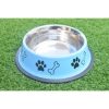Waago Steel Feeding Bowl For Medium Dogs ? Size-No 2 (Blue)