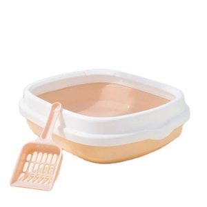 Waago Cat Litter Tray Medium Size With Scooper-Pink