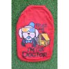 Waago I Am The Doctor Winter Red T-Shirt For Dog-Size-20