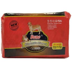 Dono Disposable Female Diapers, Waist-38X58)-Weight-10-15Kg (10Pcs),XL
