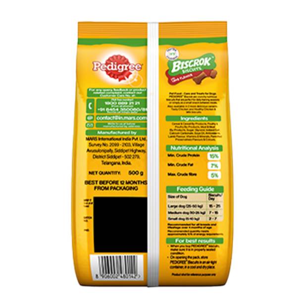 Pedigree Biscrok Biscuits with Lamb Flavour For Dog, 500 gm