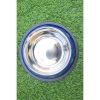 Waago Steel Feeding Bowl For Large Dogs- Size-No 5 (Blue)