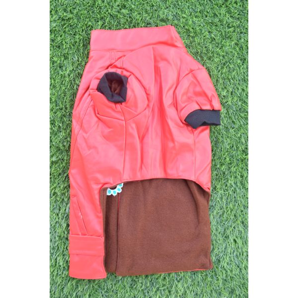 Waago Happy Dog Red Winter Jacket For Dog-Size-XL