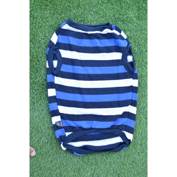 Waago Blue Stripe Winter T-Shirt For Dog-Size-30