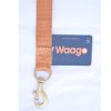 Waago Nylon Leash With Brass Hook For Small Dog , 1.5 Inch, 4.9 Ft (Shiny Brown)