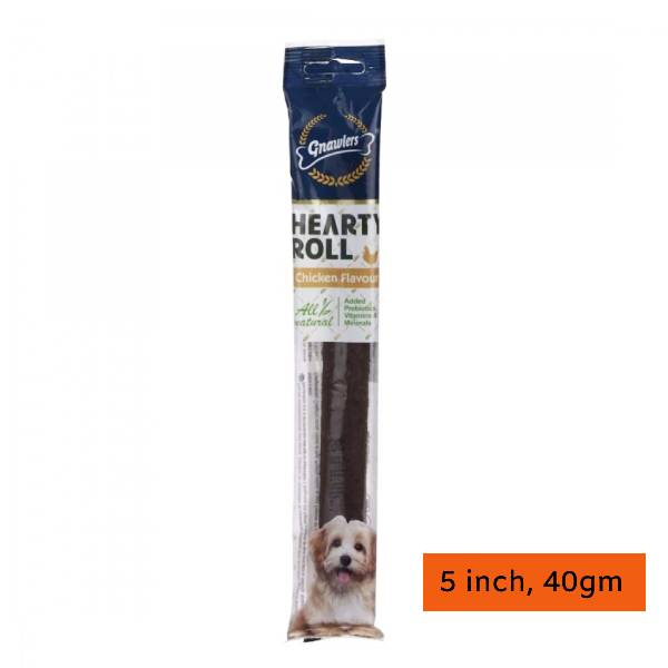 Gnawlers Hearty Roll Chicken Flavour 5 inch, 40gm