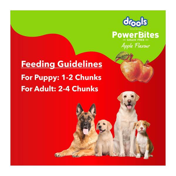 PowerBites Grain Free Treat For Dogs, 135 gm (Apple Flavour)