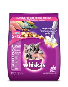 Whiskas Mackerel Flavoured Dry Cat Food for Kittens