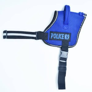 Waago Police K9 Mesh Harness with Adjustable Strap, Size XXL, Dark Blue
