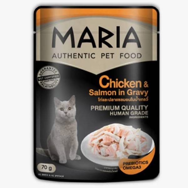 Maria Pouch Chicken and Salmon in Gravy For Cat 70 gm
