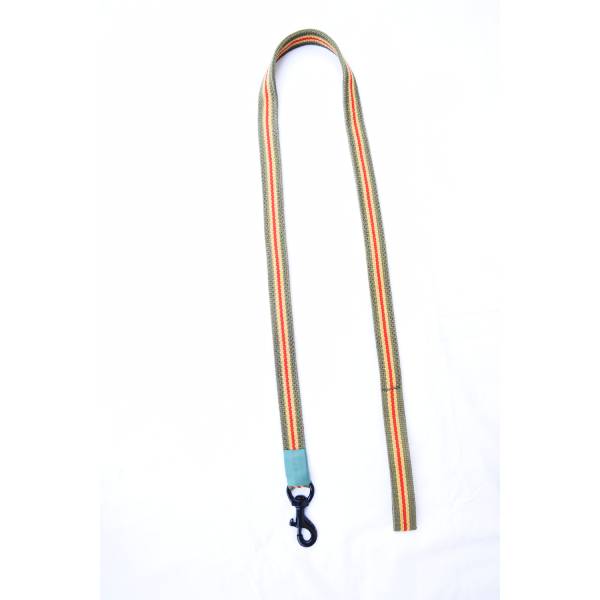 Waago Cotton Harness and Leash Set For Medium and Large Dog, 1.25 inch x 4.5 Ft, Green
