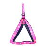 Waago Printed Body Belt,Collar and Leash Set For Small and Medium Dogs, 1 Inch x 4.5 Ft, Pink