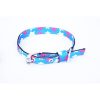 Waago Printed Body Belt,Collar and Leash Set For Small Breed Dogs, 0.75 Inch x 4.5 Ft, Blue