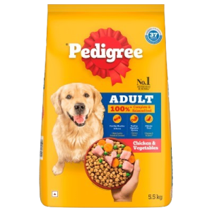 Pedigree Adult Dry Dog Food Chicken and Vegetable, 5.5Kg
