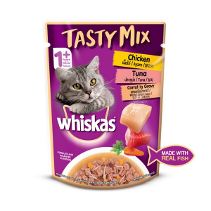 Whiskas Adult Mix Wet Cat Food - Tuna, Chicken, And Carrot In Gravy (2)