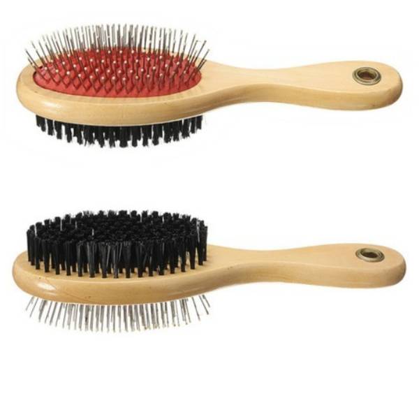 Waago Wooden 2 Side Pin Brush Large Size (8.2 x 3 inch)