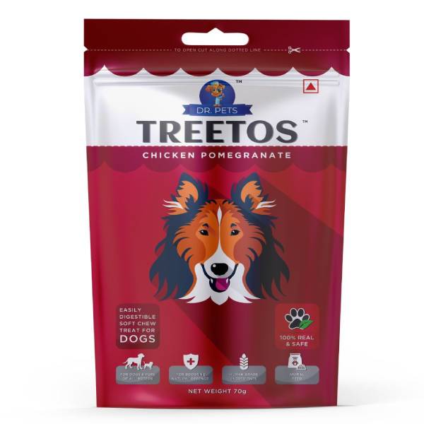 TREETOS (Chicken Pomegranate) For Dogs and Pups Of All Ages, 70 Gm