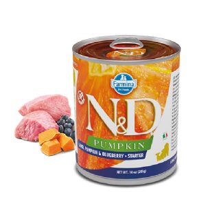 Farmina N&D Grain Free Lamb, Pumpkin And Blueberry For Starter Wet Food, 285 Gm