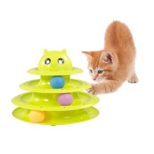 Waago Interactive Circular Turntable 3 Level Fun Toy For Cats