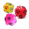 Waago Vinyl Paw Print Sound Ball For Cats and Dogs, Medium Size
