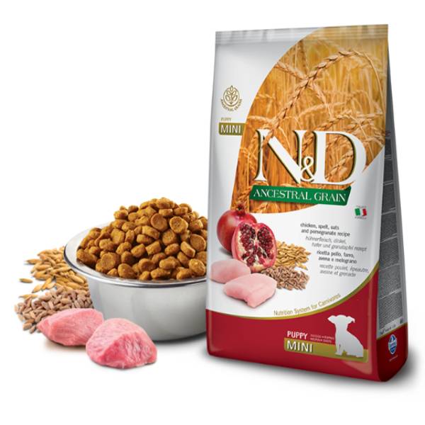 Farmina N&D Ancestral Grain Chicken and Pomegranate Dry Dog Food For Mini Puppy, 7 Kg