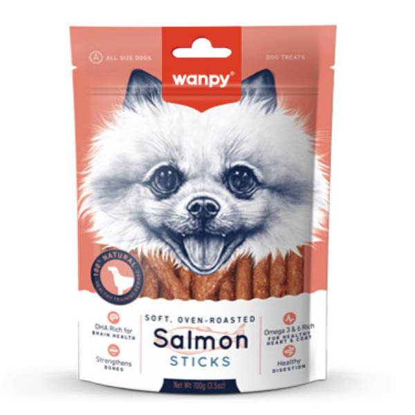 Wanpy Salmon Stick Treat  For All Size Dogs (100 gm)