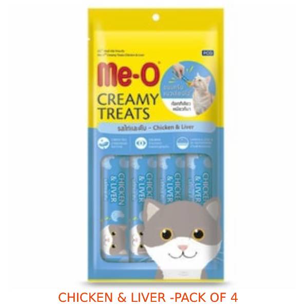 Me-O Creamy Treats Chicken and Liver Flavour 15gm (Pack of 4)