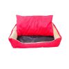 Waago Melody Soft Bed for Pets Red And Cream Large Size (18 x 26 inch) Rectangle Shape
