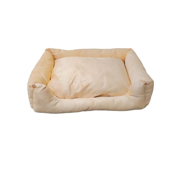 Waago Cutie Soft  Bed for Pets – Cream – Small Size (18 x 22 inch) Rectangle  Shape