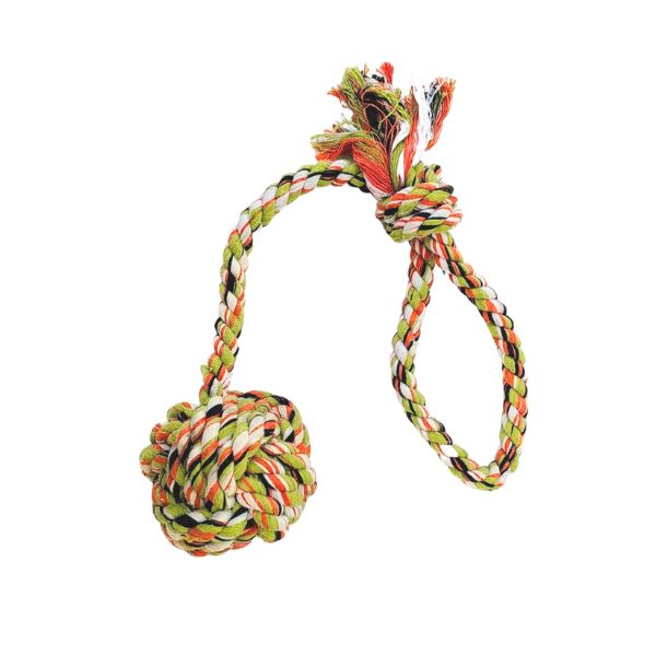 Waago 1 Knot Twisted Ball  Toys For Medium And  Large Dogs, Multicolor- 36cm