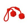 Waago 1 Ghantu 1 Knot 2 Ball Toys For Size Dogs, Multicolor- 40cm