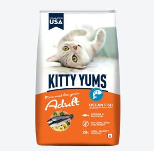 Kitty Yums Adult Cat Dry Ocean Fish Food, 1.2 Kg