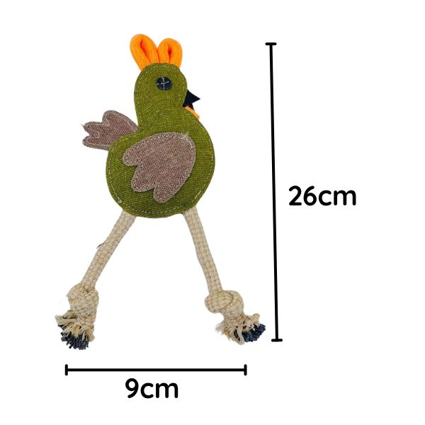 Waago Chicken Canvas Toy For Small and Medium Dogs, Multicolor- 9cm X 26cm