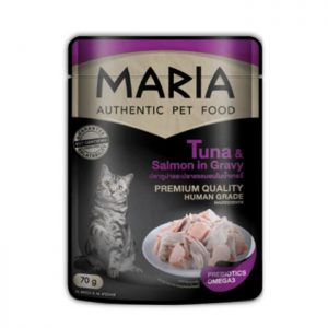 Maria Pouch Tuna And Salmon in Gravy For Cat , 70 gm