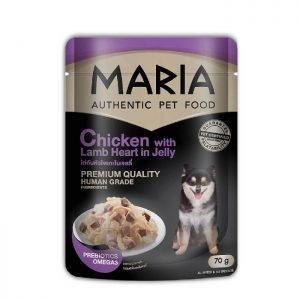 Maria Pouch Chicken with Lamb Heart In Jelly For Dog, 70 gm