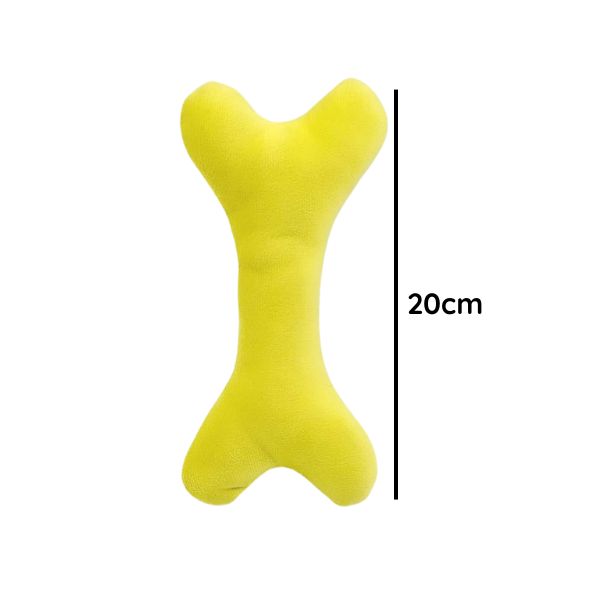 Waago Bone soft toys for Dog- yellow