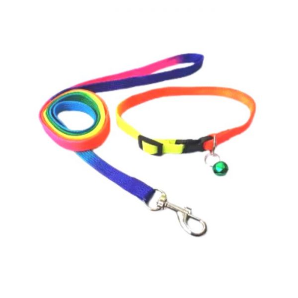 Bon Chien Nylon Multicolor Collar for Small and Medium Dog -10 Mm