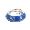Waago Steel Feeding Bowl For Medium Dogs Size-No 2 (Blue)